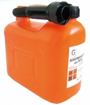 Reservekanister, Benzinkanister 5 Ltr., orange